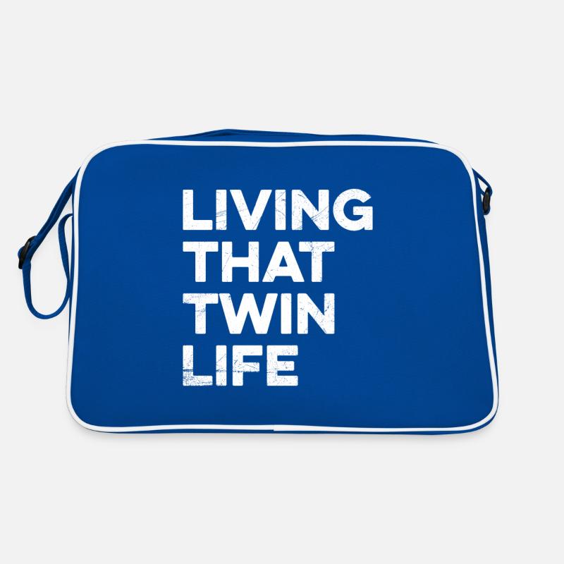 Das Leben eines Zwillings Design für einen Retro Tasche