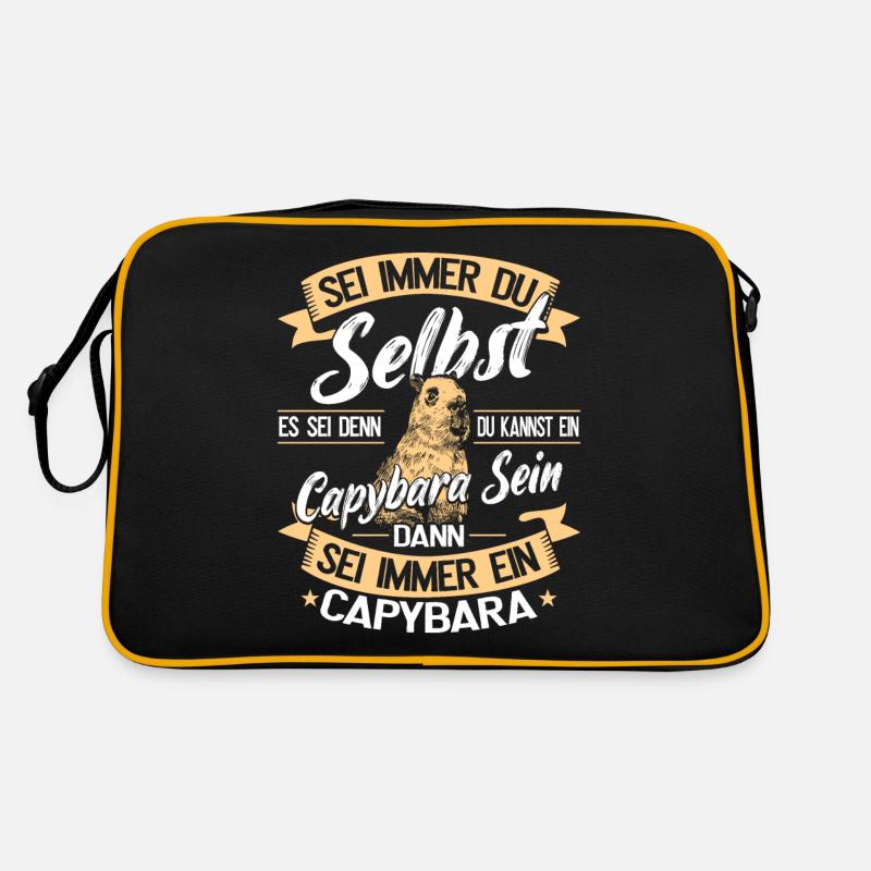 Capybara Wasserschwein Nagetier Retro Tasche