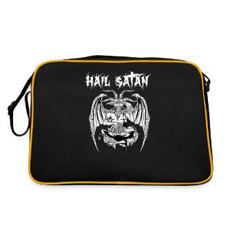 Hail Satan I Satanic Baphomet - Retro Bag - black/gold - Back