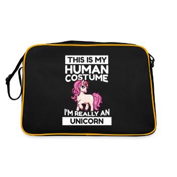 C’est mon costume humain Je suis vraiment une licorne - Sac Retro - noir/or - Dos
