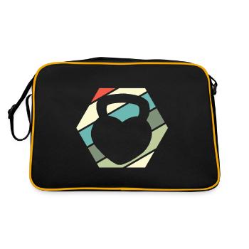 Weightlifting Weight Training Sport Fitness Trainer - Retro Bag - black/gold - Back