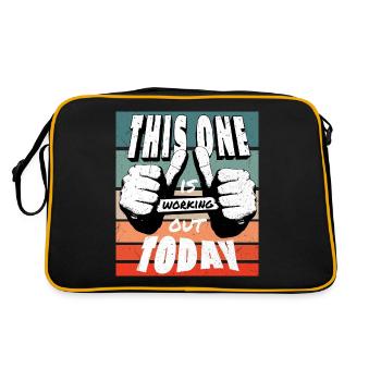 Celui-ci s’entraîne Fitness Motivation Humour - Sac Retro - noir/or - Dos