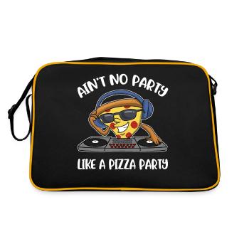 Aint No Party Like A Pizza Party Pizza Gift - Retro Bag - black/gold - Back