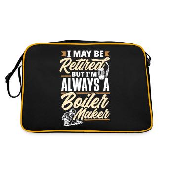 Chaudronnier Je suis peut-être à la retraite mais je suis toujours un - Sac Retro - noir/or - Dos