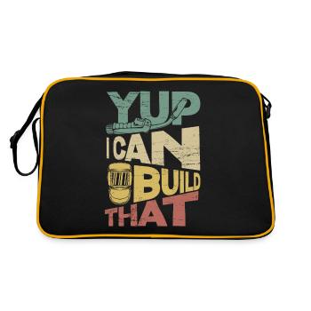 Chaudronnier Yup Je peux construire ça - Sac Retro - noir/or - Dos