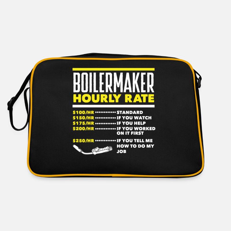Boilermaker Hourly Rate Funny Retro Bag