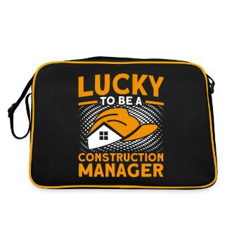 Happy Foreman Construction Manager Construction Project - Retro Bag - black/gold - Back