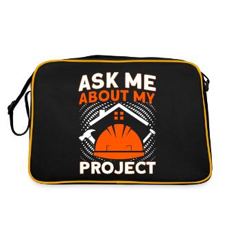 Project Foreman Construction Manager Construction Project - Retro Bag - black/gold - Back