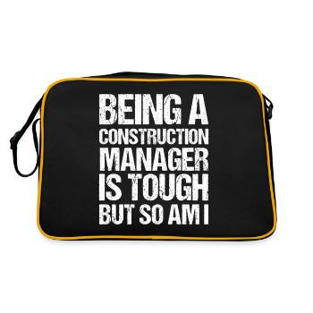 Difficult Foreman Construction Manager Construction Project - Retro Bag - black/gold - Back