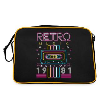 Best Of 1981 Retro Cassette Vintage Anniversaire - Sac Retro - noir/or - Dos