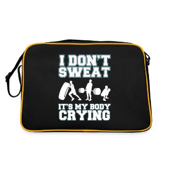 I Don't Sweat Funny Workout Sweating For Fitness - Retro Bag - black/gold - Back