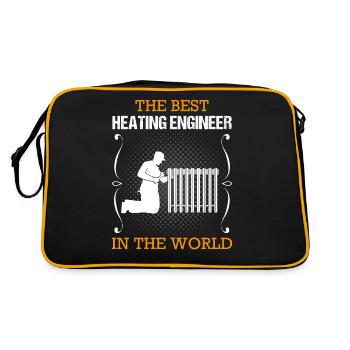Heating engineer Profession Sanitary craftsman Gift - Retro Bag - black/gold - Back
