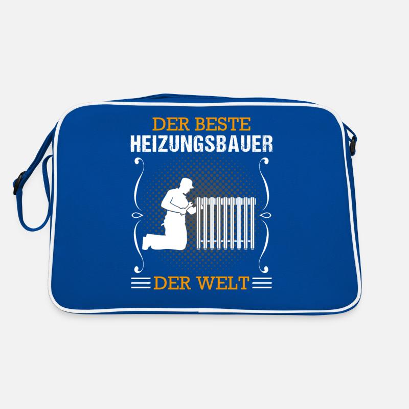 Heizungsbauer Beruf Sanitär Handwerker Geschenk Retro Tasche