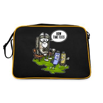 Cassette des années 80 90 Cassette Sitting Cassette Cassette - Sac Retro - noir/or - Dos