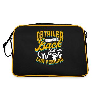 Detailer, der das neue Autogefühl zurückbringt - - Retro Tasche - Schwarz/Gold - Hinten