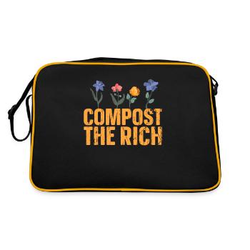 Compost the Rich Socialist Resistance Protest - - Retro Bag - black/gold - Back