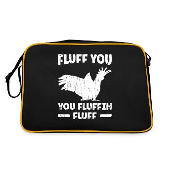 Fluff you you fluffin fluff - Colorful Cockatiel - Retro Bag - black/gold - Back