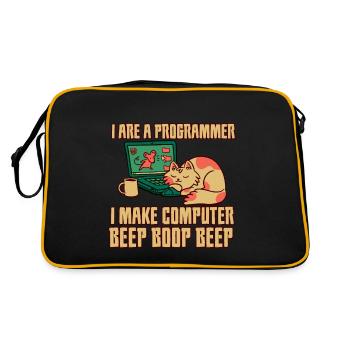 Je suis un programmeur Je fais bip d’ordinateur boop beep - Sac Retro - noir/or - Dos