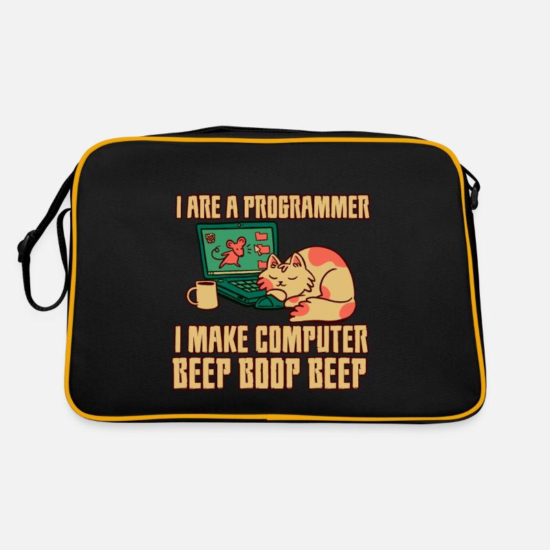 Je suis un programmeur Je fais bip d’ordinateur boop beep Sac Retro