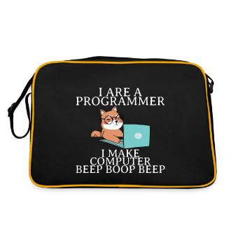 Je suis un programmeur Je fais bip d’ordinateur boop beep4 - Sac Retro - noir/or - Dos