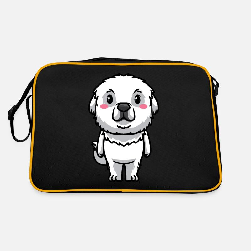 Pyrenean Mountain Dog Dog Emoticon Retro Bag