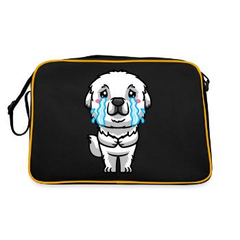 Chien de montagne des Pyrénées Pleurs tristes - Sac Retro - noir/or - Dos