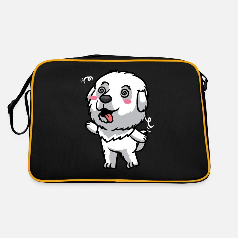 Émoticône de chien de montagne des Pyrénées Sac Retro