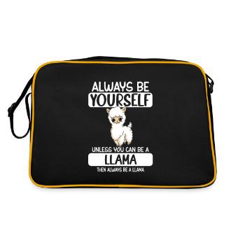 Soyez toujours vous-même à moins que vous ne puissiez être un lama - Sac Retro - noir/or - Dos