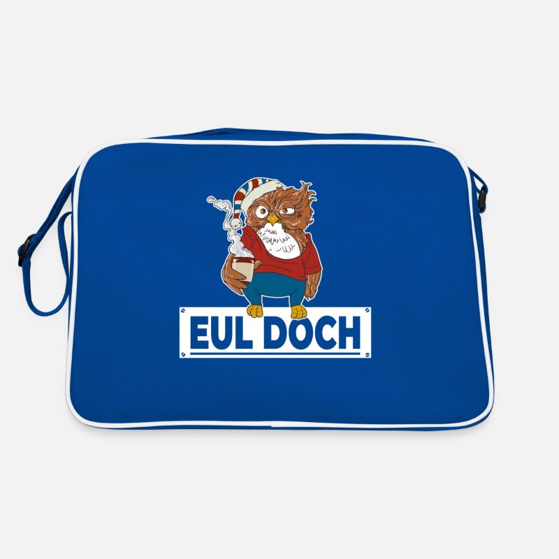 Morgenmuffel Eule mit Kaffee Eul Doch keine Bock Retro Tasche