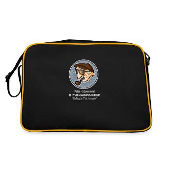System Administrator ist kein stressiger Job - Retro Tasche - Schwarz/Gold - Hinten