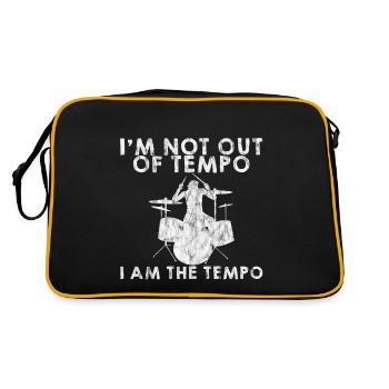 Je ne suis pas hors tempo, je suis le tempo - Sac Retro - noir/or - Dos