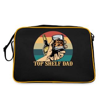 Top Shelf Dad Whiskey Lovers Fathers Day - Retro Bag - black/gold - Back