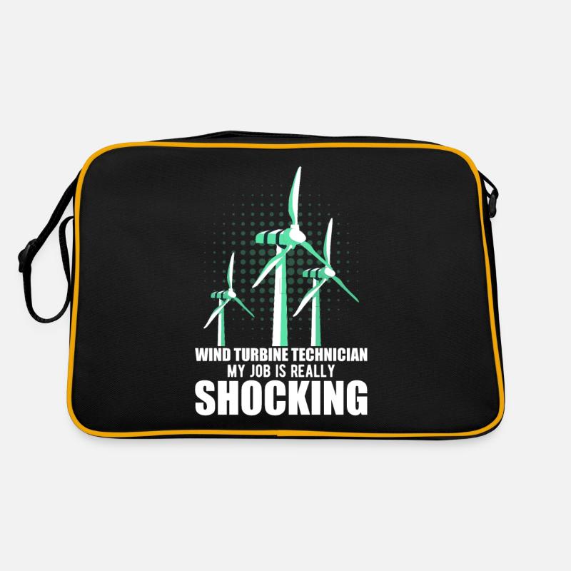 Wind turbine, wind power, wind energy Retro Bag
