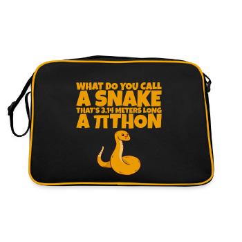 Un serpent de 3,14 mètres de long, un Pithon 2 - Sac Retro - noir/or - Dos
