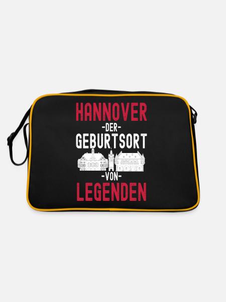 Freiburg Bayern Skyline - Retro Tasche - Schwarz/Gold - Hinten