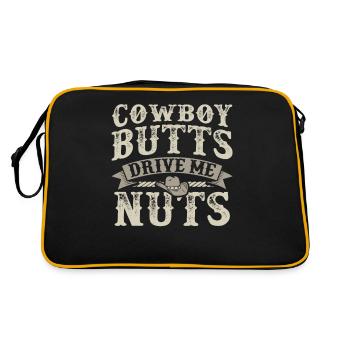 Cowboy Butts Drive Me Nuts Female Western Rodeo - Sac Retro - noir/or - Dos