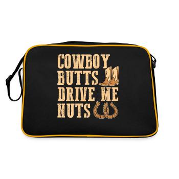 Cowboy Butts Drive Me Nuts Female Western Rodeo - Sac Retro - noir/or - Dos