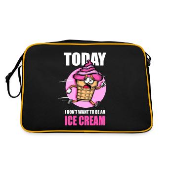 Aujourd’hui, je ne veux pas être une crème glacée - Sac Retro - noir/or - Dos