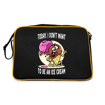 Aujourd’hui, je ne veux pas être une crème glacée - Sac Retro - noir/or - Dos
