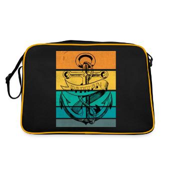 Retro Papitän Bateau de la fête des pères Bateau Papa - Sac Retro - noir/or - Dos