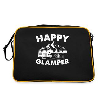 Happy Glamper Glamping für einen glamourösen - Retro Tasche - Schwarz/Gold - Hinten