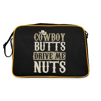 Cowboy Butts Drive Me Nuts Female Western Rodeo - Sac Retro - noir/or - Dos