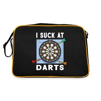 Dart Dartboard Joueur de fléchettes je suce aux fléchettes - Sac Retro - noir/or - Dos