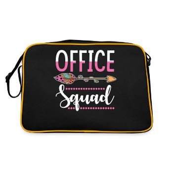 Büro MItarbeiterin - Retro Tasche - Schwarz/Gold - Hinten