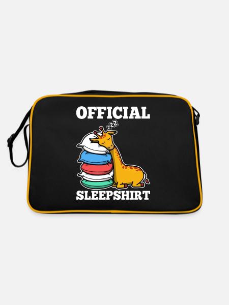Official sleepshirt Giraffe - Retro Tasche - Schwarz/Gold - Hinten