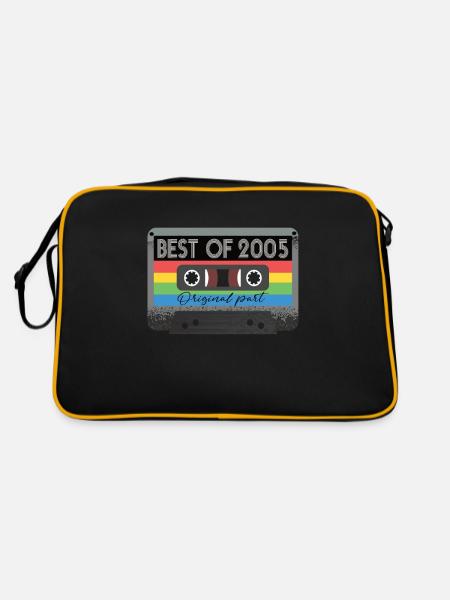 Best Of 2005 Vintage Kassette Retro Geburtstag - Retro Tasche - Schwarz/Gold - Hinten