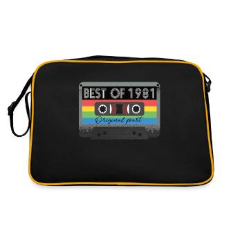 Best Of 1981 Vintage Cassette Retro Anniversaire - Sac Retro - noir/or - Dos