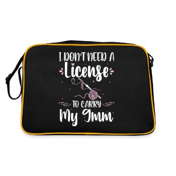 I Don't Need A License To Carry My 9mm Funny - Retro Bag - black/gold - Back