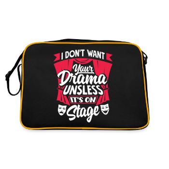 theater thespian - Retro Tasche - Schwarz/Gold - Hinten