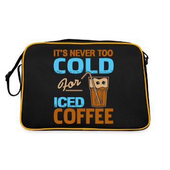 It's never too cold for iced coffee - Retro Bag - black/gold - Back